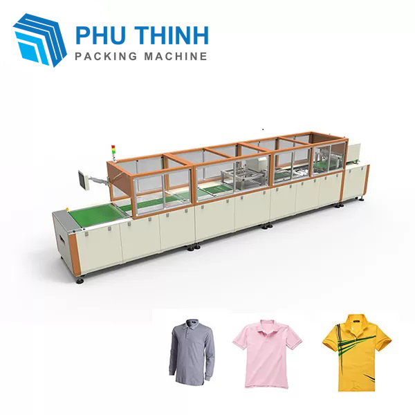 dây chuyền đóng gói quần áo